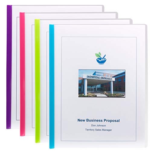 ''Smead Poly Report Cover with Sliding Bar, 25 SHEET Capacity, Letter Size, Assorted Colors, 12 per P