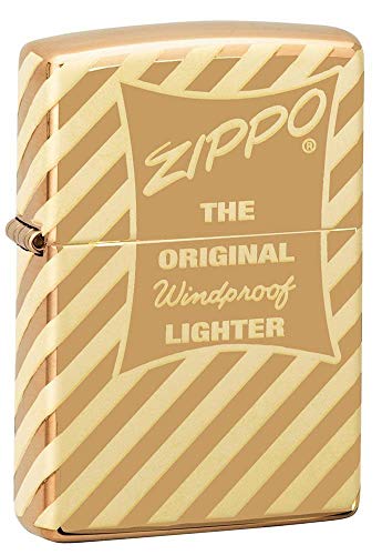 ''Zippo VINTAGE Box Top Pocket Lighter, Brass, One Size''