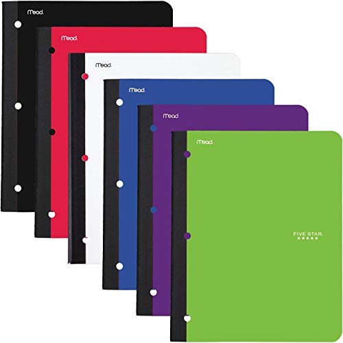 ''Five Star Bound NOTEBOOK with Pocket, 1 Subject, College Ruled Paper, 80 Sheets, 11'''' x 8-1/2'''', Co