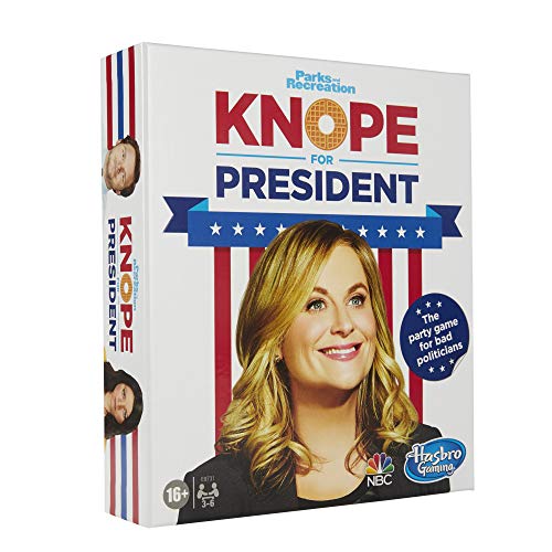 ''Hasbro Gaming Knope for President Party Card Game, for Parks and Recreation FANs, with Themes and C