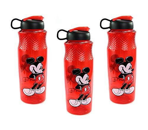 ''Zak Designs [3-Pack DISNEY Mickey Mouse 90th Anniversary 30oz Sullivan Sports Water Bottle, BPA-Fre