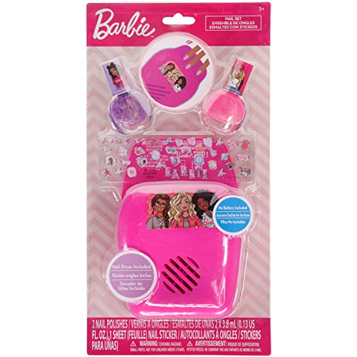''Barbie - Townley Girl Non-Toxic Peel-Off NAIL Polish Set with NAIL Dryer for Girls, Batteries Not I