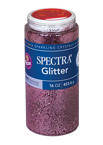 ''Pacon P0091920 Spectra Glitter Sparkling Crystals, Pink, 16-Ounce JAR''