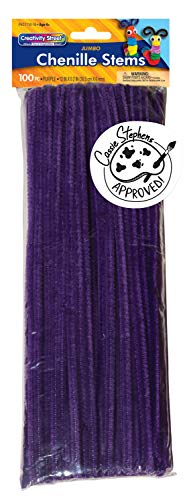 ''Creativity Street Chenille Stems/PIPE Cleaners 12 Inch x 6mm 100-Piece, Purple''