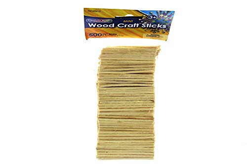 ''Mini Wood CRAFT Sticks; 2-9/16'''' Length; Natural Color - 500 per Pack; no. CK-389401''