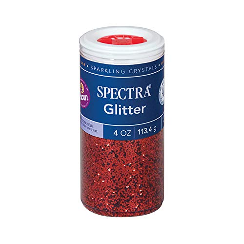 ''Pacon Spectra Glitter Sparkling Crystals, Red, 4-Ounce JAR (91640)''