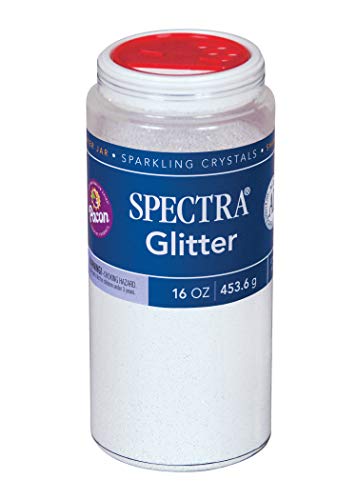 Product Image - Pacon P0091940 Spectra Glitter Sparkling Crystals, White, 16-Ounce Jar