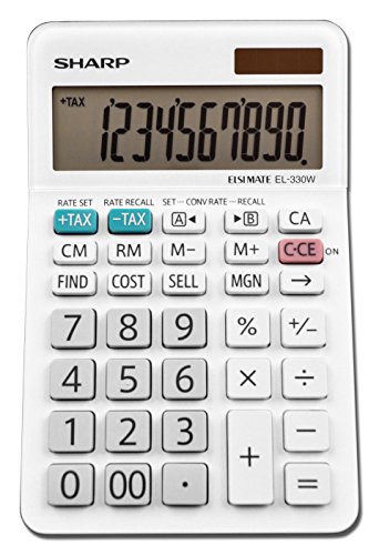 ''Sharp EL-330WB Standard Function Basic Desktop CALCULATOR, Large Display, For Home and Office, Dual