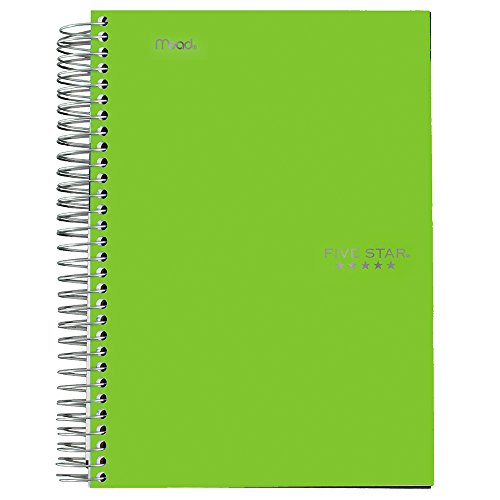 ''Five Star Spiral Notebook, 1 Subject, College Ruled Paper, 100 SHEETS, Colored Small Note Book, Lin