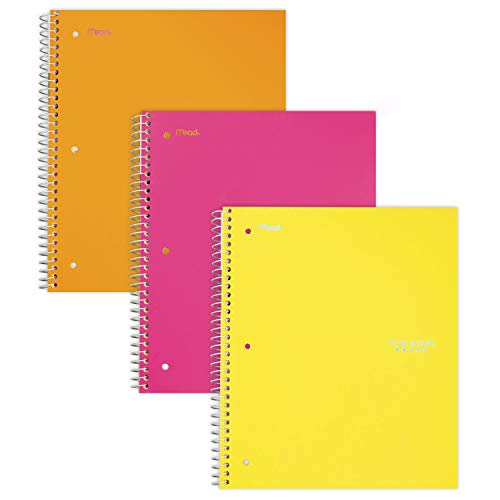 ''Five Star Spiral Notebooks, 3 Subject, College Ruled Paper, 150 SHEETS''