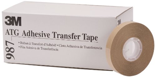 ''3M ATG Adhesive Transfer TAPE 987, Clear, 1/2 in x 36 yd, 1.7 mil''