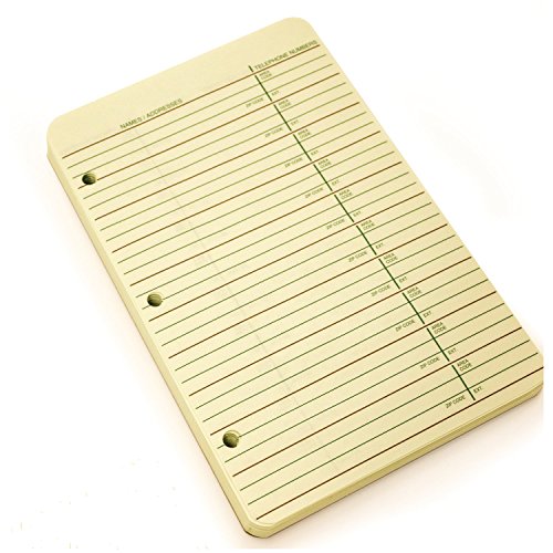''Wilson Jones 3-Ring Looseleaf Phone/Address Book Refill, 5.5 x 8.5 Inches, 80 SHEETS (812R)''