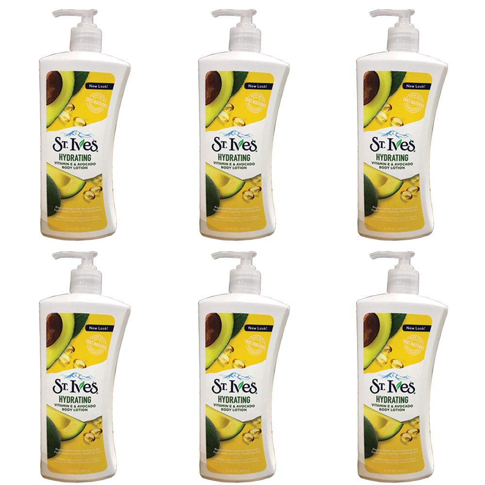 St. Ives Daily Hydrating Vitamin E & Avovado Body LOTION 21 oz (Pack of 6)