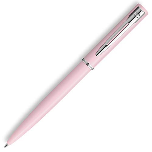 Waterman Allure Ballpoint PEN | Macaron Pink Matte Lacquer with Chrome Trim | Medium Point | Blue In