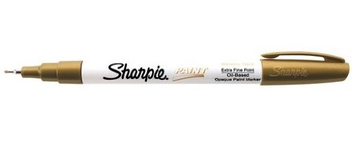 ''Sharpie Oil-Based PAINT Marker, Extra Fine Point, Gold, 1 Count - Great for Rock PAINTing (35532)''