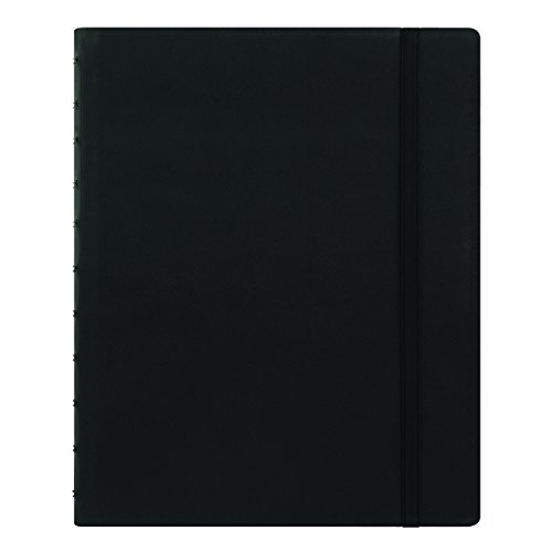 ''Filofax REFILLABLE NOTEBOOK CLASSIC, 10.8'''' x 8.5'''' Black - Elegant leather-look cover with moveabl