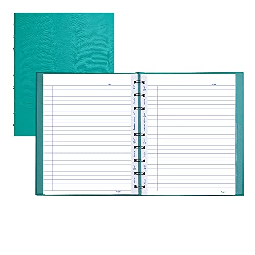 ''Blueline MiracleBind NOTEBOOK, Turquoise, Lizard-Like, Hard Cover, 9.25'''' x 7.25'''', 150 Pages (AF91