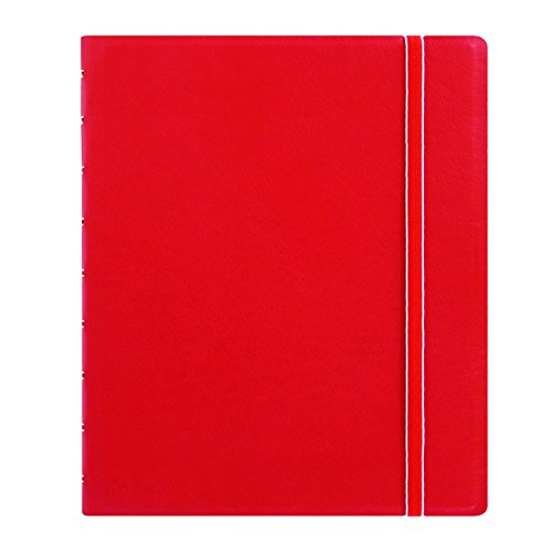 ''FILOFAX REFILLABLE NOTEBOOK CLASSIC, 9.25'''' x 7.25'''' Red - Elegant leather-look cover with moveable