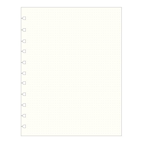 ''Filofax Notebooks Letter Dotted Journal Refill, Moveable, 10 7/8 X 8 1/2, 32 Cream SHEETS Fits Refi