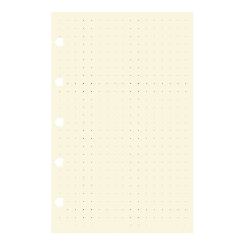 ''Filofax NOTEBOOKs Pocket Dotted Journal Refill, Moveable, 5.5 X 3.5, 32 Cream Sheets Fits Refillabl
