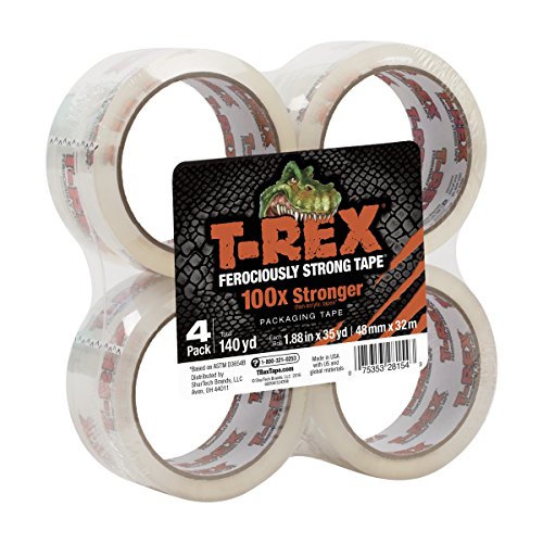 ''T-Rex Clear Packing TAPE Refill Rolls, 4 Pack, 1.88 in. x 35 yd. (285045)''