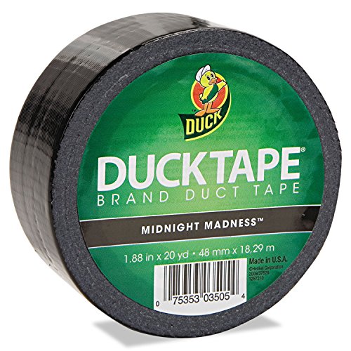 Duck 1265013 Colored Duct TAPE 9 mil 1.88-Inch x 20 yds 3-Inch Core Black