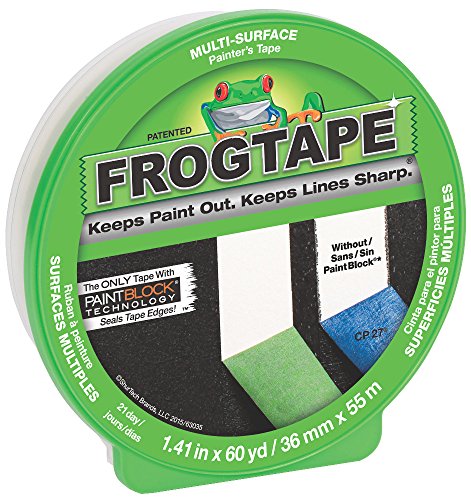 ''FROGTAPE 202944 CF 120 Multi Surface Painter's TAPE with PAINTBLOCK, Medium Adhesion, 36mm x 55m, G