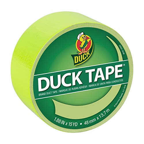 ''Duck 285225 Duct TAPE, Fluo rescent, 1.88 Inches x 15 Yards, Single Roll, Fluorescent Citrus''