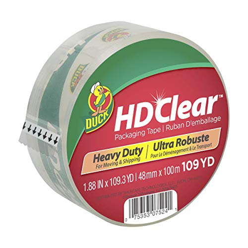 ''Duck HD Clear Heavy Duty Packing TAPE Refill, 1.88 Inch x 109 Yard, 1 Roll (1017704)''