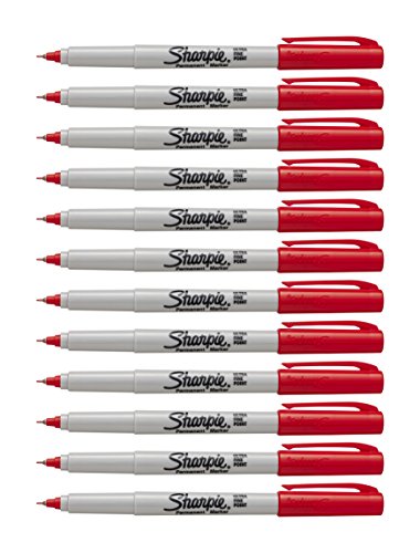 Product Image - Sharpie Color Burst Permanent Markers, Ultra-Fine Point, Red