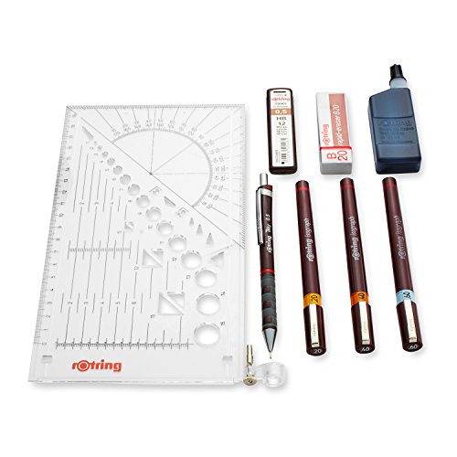 ''rOtring Isograph Technical Drawing PENs, Set, 3-Piece College Set (.20-60 mm)''