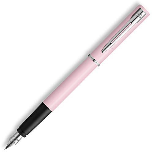 Waterman Allure Fountain PEN | Macaron Pink Matte Lacquer with Chrome Trim | Fine Stainless Steel Ni