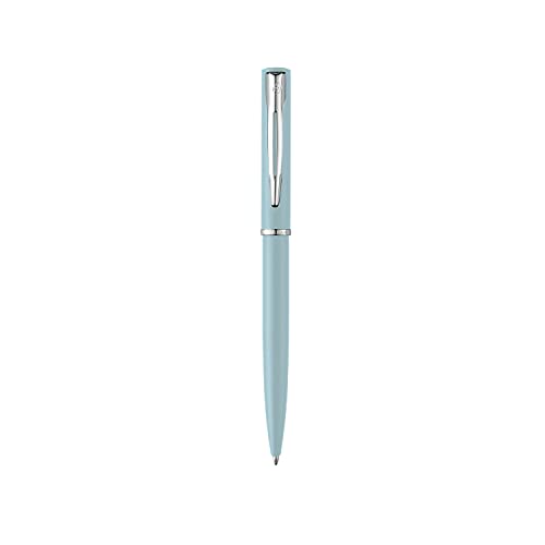Waterman Allure Ballpoint PEN | Baby Blue Matte Lacquer with Chrome Trim | Medium Point | Blue Ink |