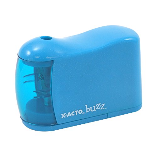 ''X-Acto 2012685 Buzz BATTERY Pencil Sharpener, Assorted Colors, Safety Shut-off When Receptacle is R