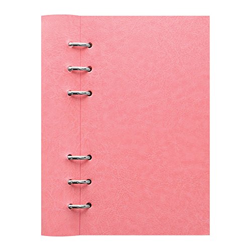 ''Filofax Clipbook, Classic Refillable NOTEBOOK, Rose Personal (6.75 x 3.75'''') Ruled, Plain and Quadr