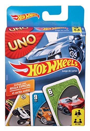 ''UNO Matching Card Game Featuring 112 Cards with HOT WHEELS Graphics, Game Night, Kids Gift Ages 7 Y