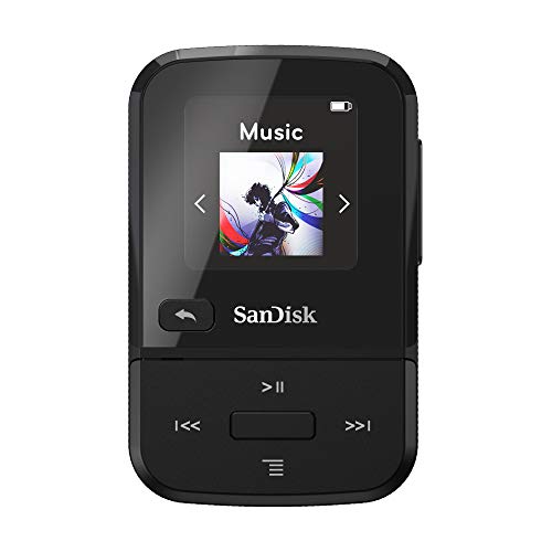 ''SanDisk 16GB Clip Sport Go MP3 Player, Black - LED Screen and FM Radio - SDMX30-016G-G46K''