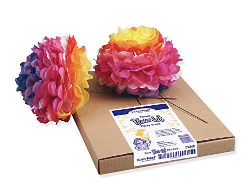 ''PACON ''''KolorFast Tissue FLOWER Kit, Party Pack, 10'''''''', 84 FLOWERS'''' (P0059660)''
