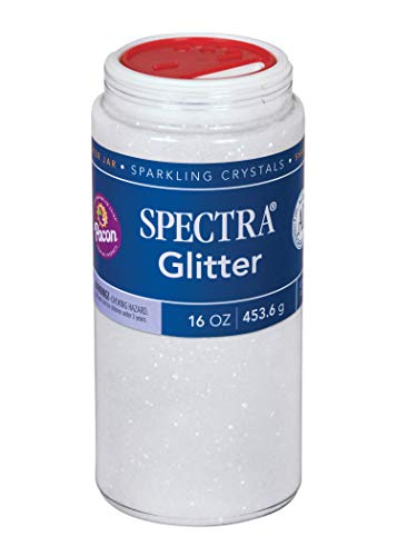 Product Image - Pacon P0091840 Spectra Glitter Sparkling Crystals, Clear, 16-Ounce Jar