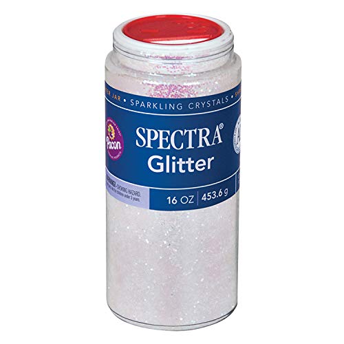 ''Pacon P0091390 Spectra Glitter Sparkling Crystals, Iridescent, 16-Ounce JAR''