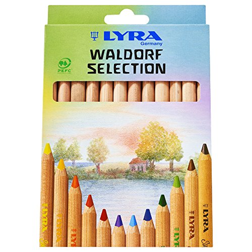 ''LYRA Waldorf Selection Giant Triangular Colored PENCIL, Unlacquered, 6.25 Millimeter Cores, Assorte