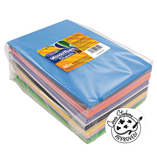 ''Creativity Street WonderFoam Foam SHEETS, 5.5-inches x 8.5-inches, Assorted Colors, 40 SHEETS (AC43
