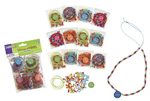 ''Chenille Kraft AC4678 BEAD Kit with Printed 100 Day BEAD, Assorted Color, 5.5'''' Height, 6.5'''' Width