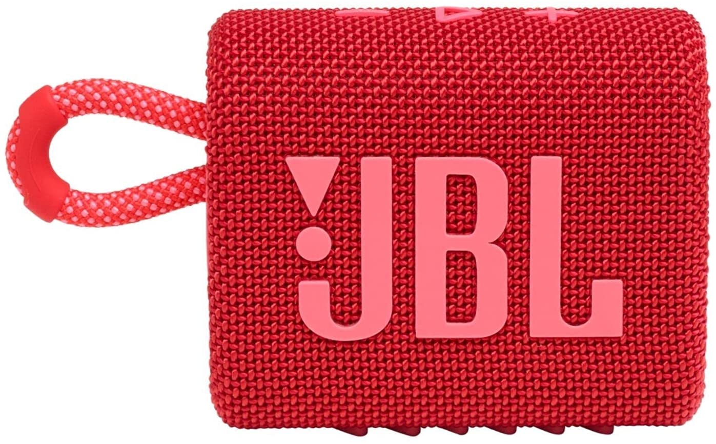 ''JBL Go 3: Portable Speaker with Bluetooth, Built-in BATTERY, Waterproof and Dustproof Feature - Red