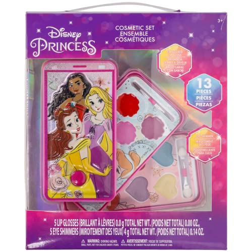 ''Disney Princess - Townley Girl TOY Phone Slide Out Lip Gloss Compact Set for Girls Kids & Toddlers,