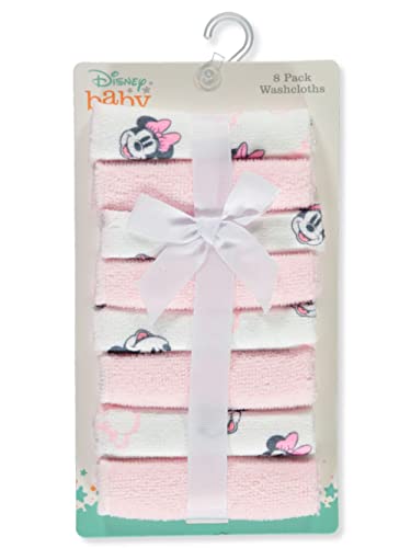 ''DISNEY Baby Big Girls 8-Pack Minnie Mouse Washcloths Set - Pink/Multi, one Size''