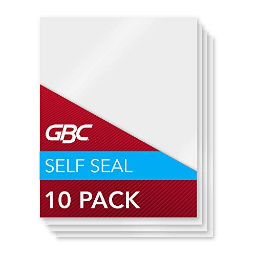 ''GBC Laminating SHEETS, Self Adhesive Pouches, Repositionable, Letter Size, 3 Mil, SelfSeal NoMistak