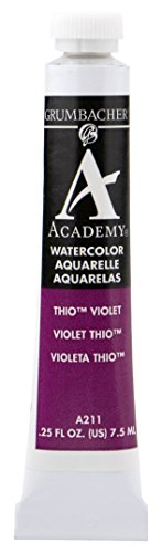 ''Grumbacher Academy Watercolor PAINT, 7.5ml/0.25 Ounce, Thio Violet (A211)''