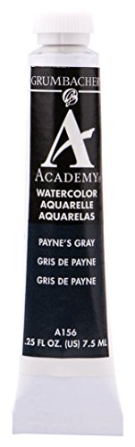 ''Grumbacher Academy Watercolor PAINT, 7.5ml/0.25 Ounce, Payne's Gray (A156)''