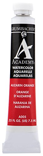 ''Grumbacher Academy Watercolor PAINT, 7.5ml/0.25 Ounce, Alizarin Orange (A005)''